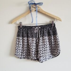 Boho Patterned Smocked Waist Shorts - Size Small